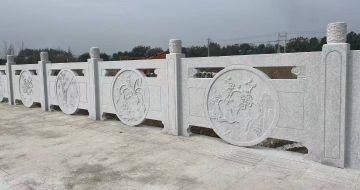 鹤壁芝麻白河道栏杆 石材栏杆