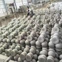 鹤壁芝麻白圆球 石球 挡车球