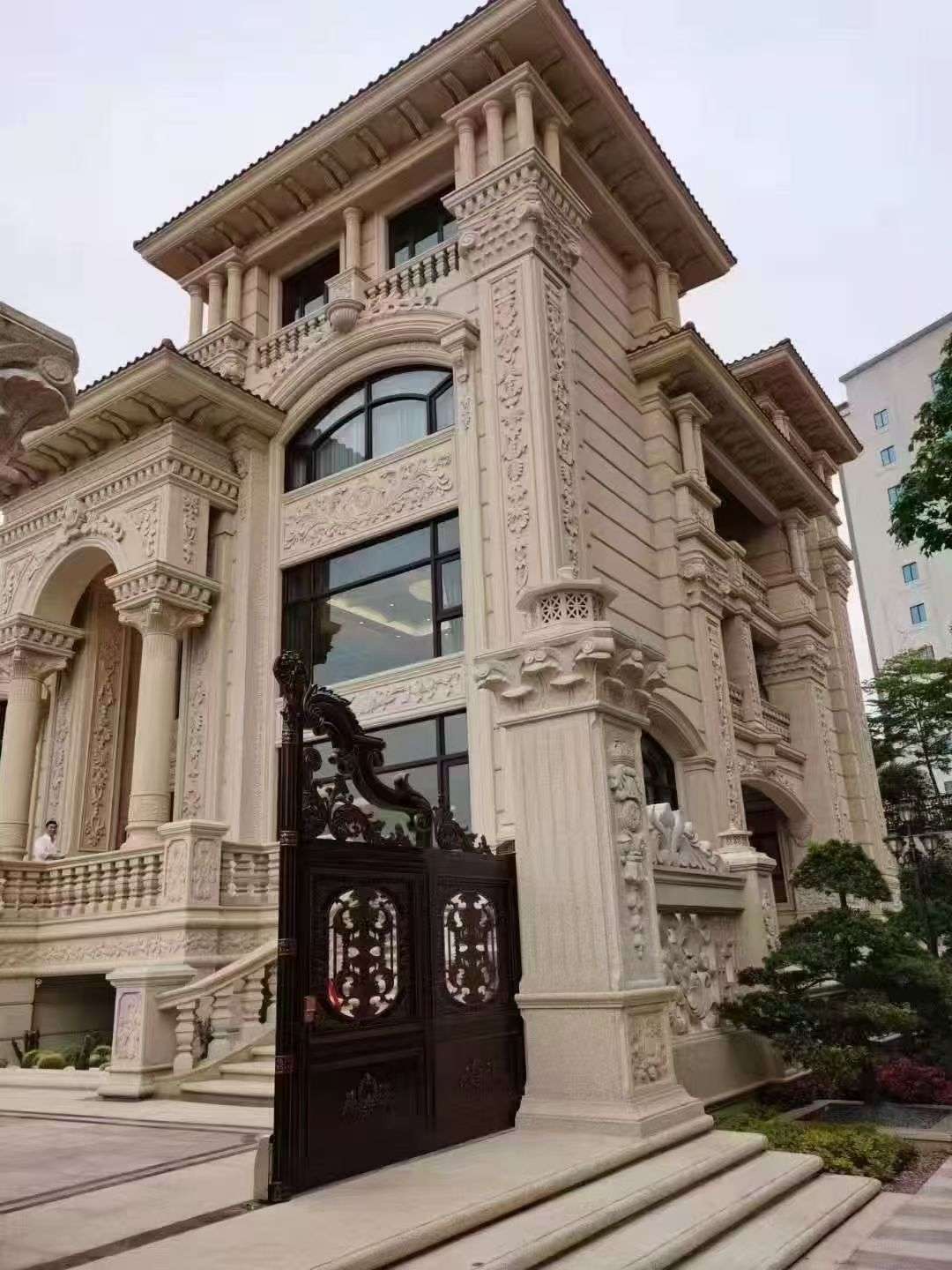 鹤壁黄金麻别墅外墙异形定制