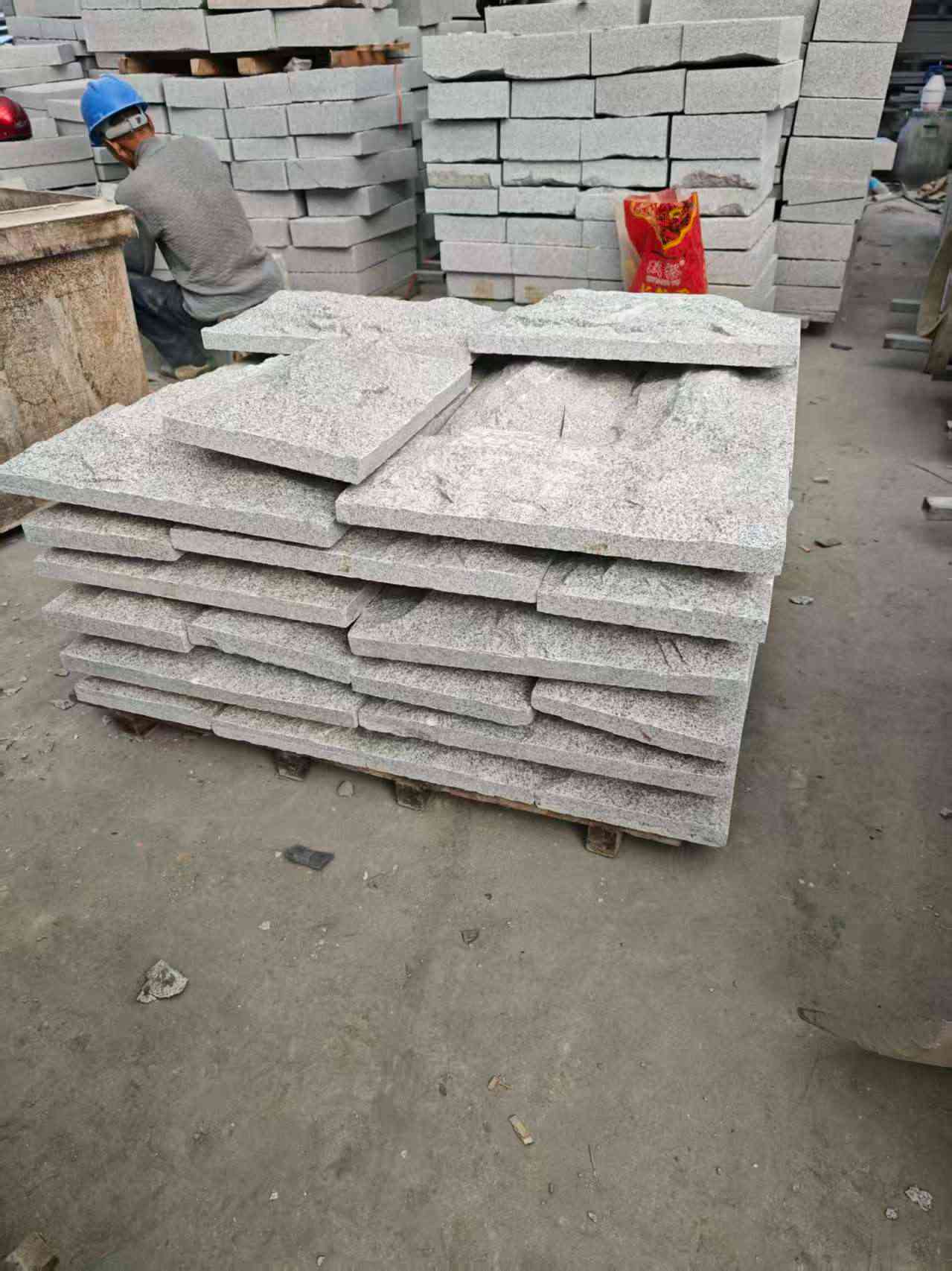 鹤壁芝麻白蘑菇石，自然面