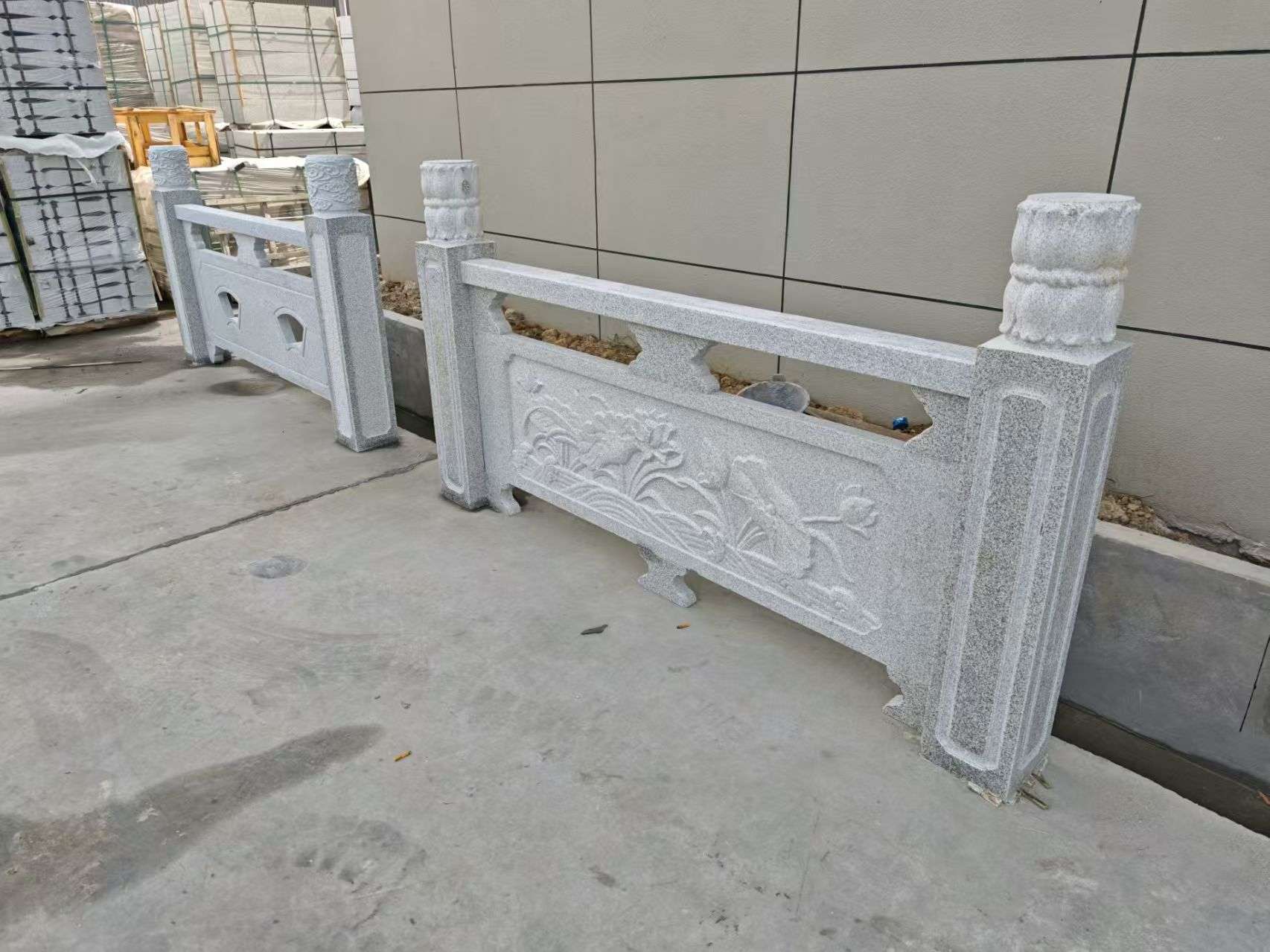 鹤壁芝麻白河道栏杆 石材栏杆