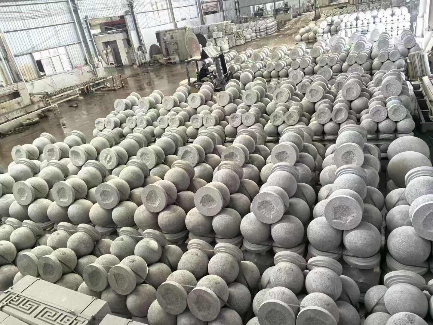 鹤壁芝麻白圆球 石球 挡车球